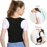 Corrector de postura, soporte lumbar ajustable, cinturón de apoyo de espalda, protección de hombros, corsé de postura para adultos y niños.