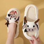 Pantuflas Sandalias de lino y algodón
