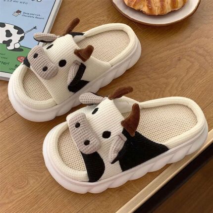 Pantuflas Sandalias de lino y algodón