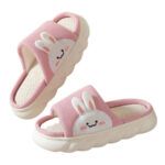 Pantuflas de lino y algodón diseño Conejito antideslizantes