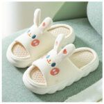 Pantuflas de lino y algodón diseño Conejo antideslizantes
