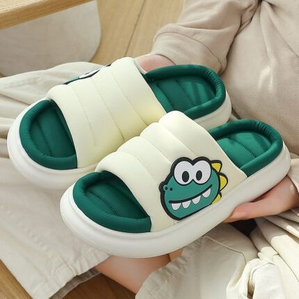 Pantuflas Antideslizantes de Interior de EVA con Diseño de Dinosaurio