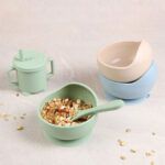 Set Vajilla Silicona Para Bebe con Cubiertos Sin Bpa - 5 Piezas