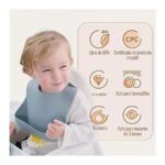 Set Vajilla Silicona Para Bebe con Cubiertos Sin Bpa - 5 Piezas