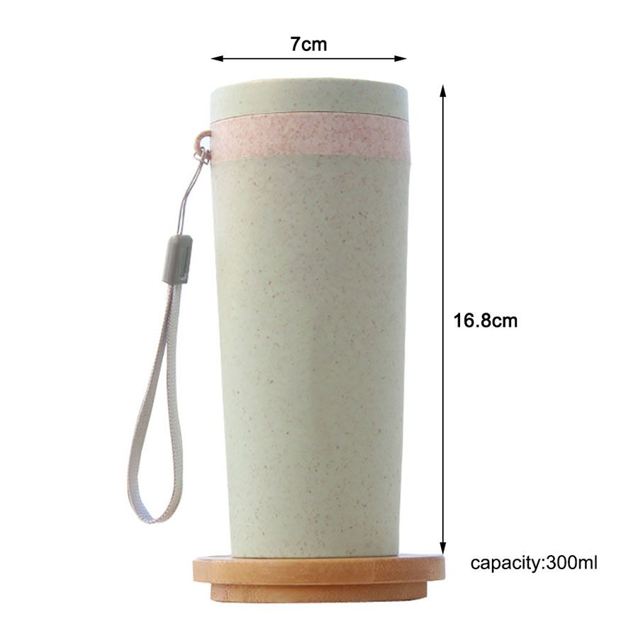 Termo Antiderrames 300 Ml Fibra De Trigo Ecológico, Taza-mug