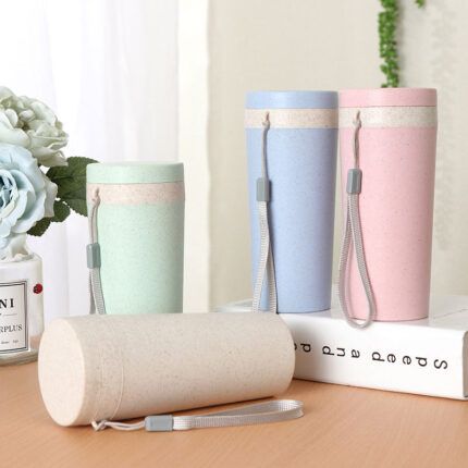 Termo Antiderrames 300 Ml Fibra De Trigo Ecológico, Taza-mug