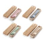 Set De Cubiertos x 4 De Fibra De Trigo