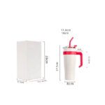 Termo De Acero Inoxidable Tapa Y Popote 1.25 L