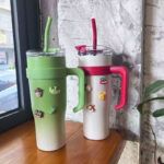 Termo De Acero Inoxidable Tapa Y Popote 1.25 L