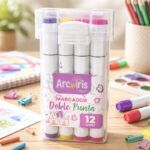 Set de Marcadores Arcoíris Doble Punta x 12 Unidades