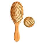Cepillo de Bambu para el Cabello Ovalado Cerda Redonda