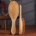 Cepillo de Bambu para el Cabello Ovalado Cerda Redonda