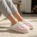 Pantuflas de Lino y Algodón Diseño Hello Kitty Antideslizantes