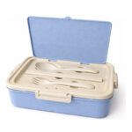 Porta Comida + Cubiertos En Fibra de Trigo 1200 ml