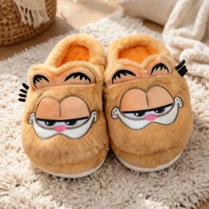 Pantuflas Garfield Naranjas Peluche
